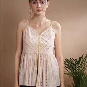Elegant Pastel Striped Camisole